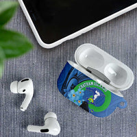 New Zealand Chatham Islands AirPods Case Wharekauri Forget Me Not With Black Robin - Polynesian Pride