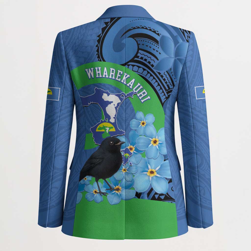 New Zealand Chatham Islands Blazer Wharekauri Forget Me Not With Black Robin - Polynesian Pride