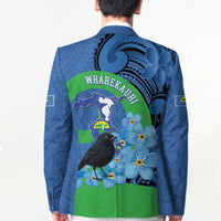 New Zealand Chatham Islands Blazer Wharekauri Forget Me Not With Black Robin - Polynesian Pride