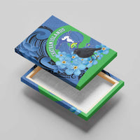 New Zealand Chatham Islands Canvas Wall Art Wharekauri Forget Me Not With Black Robin LT14 - Polynesian Pride