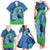 New Zealand Chatham Islands Family Matching Tank Maxi Dress and Hawaiian Shirt Wharekauri Forget Me Not With Black Robin