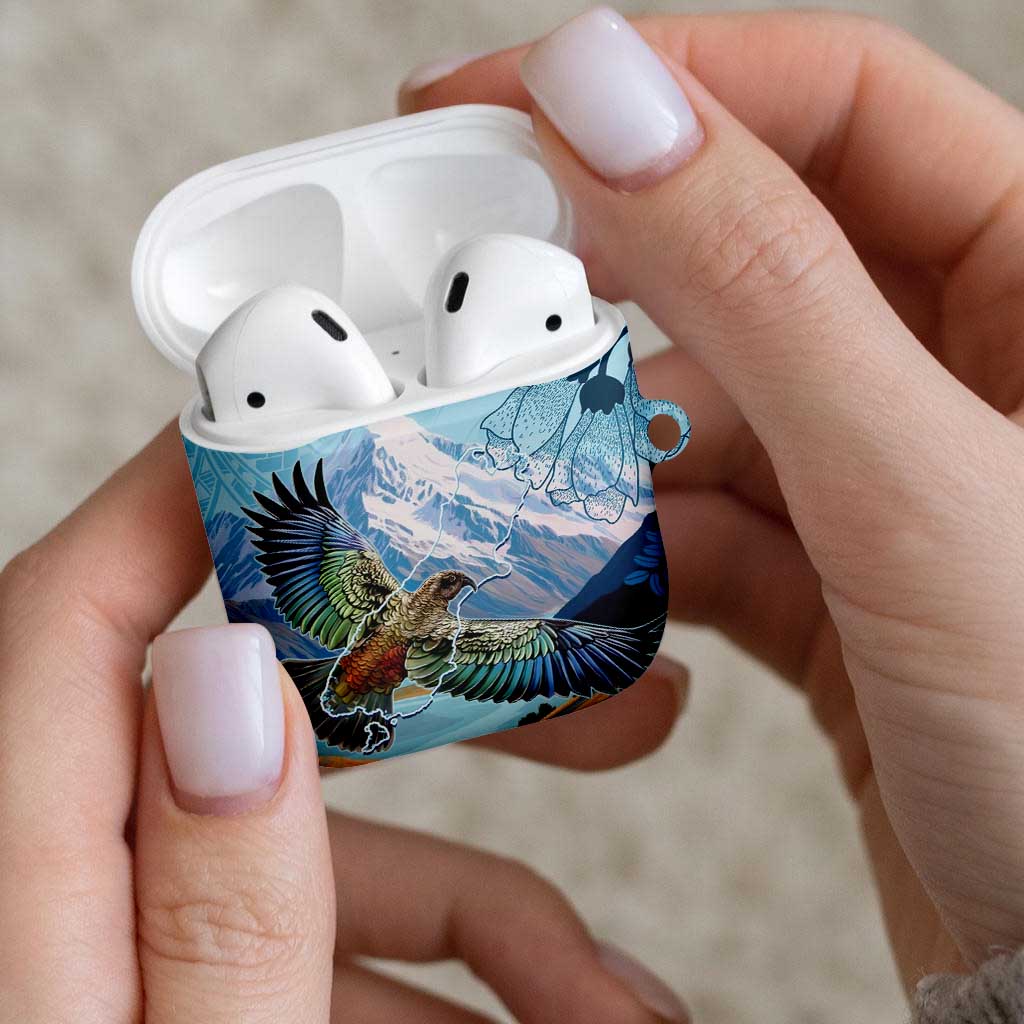 New Zealand South Island AirPods Case Te Waipounamu Aoraki Kea Bird - Polynesian Pride