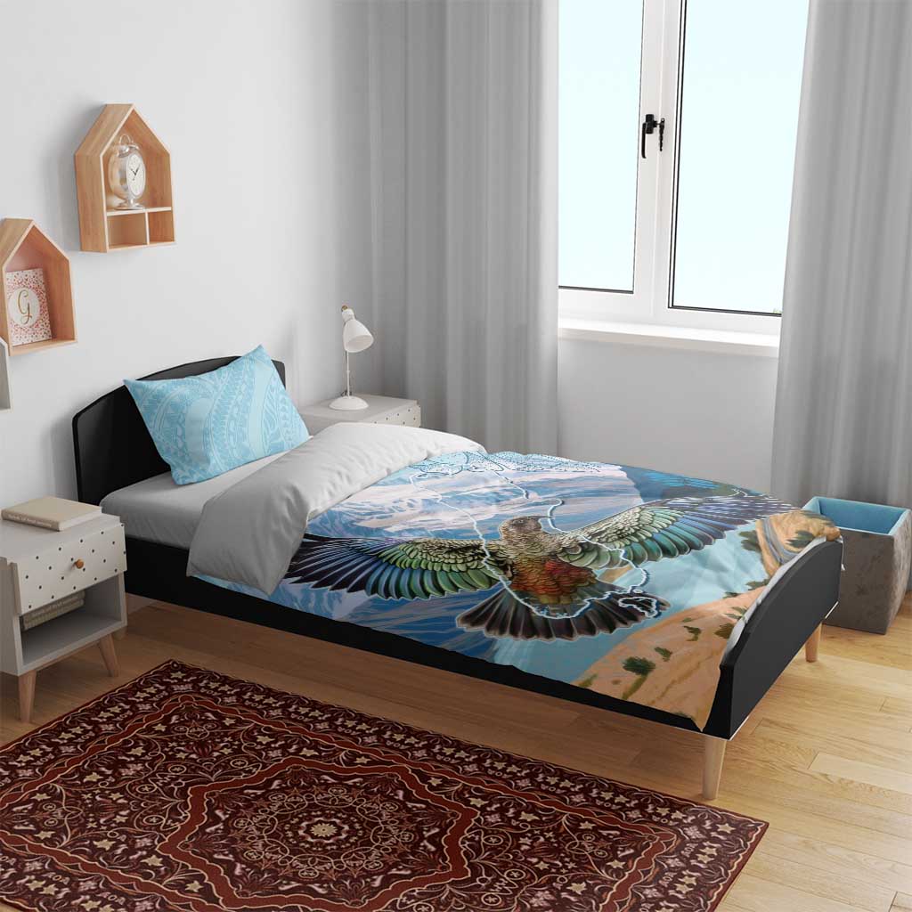 New Zealand South Island Bedding Set Te Waipounamu Aoraki Kea Bird
