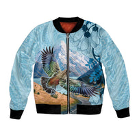 New Zealand South Island Bomber Jacket Te Waipounamu Aoraki Kea Bird