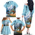 New Zealand South Island Family Matching Off The Shoulder Long Sleeve Dress and Hawaiian Shirt Te Waipounamu Aoraki Kea Bird