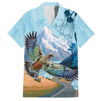 New Zealand South Island Family Matching Short Sleeve Bodycon Dress and Hawaiian Shirt Te Waipounamu Aoraki Kea Bird