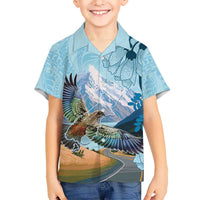New Zealand South Island Hawaiian Shirt Te Waipounamu Aoraki Kea Bird LT14 - Polynesian Pride