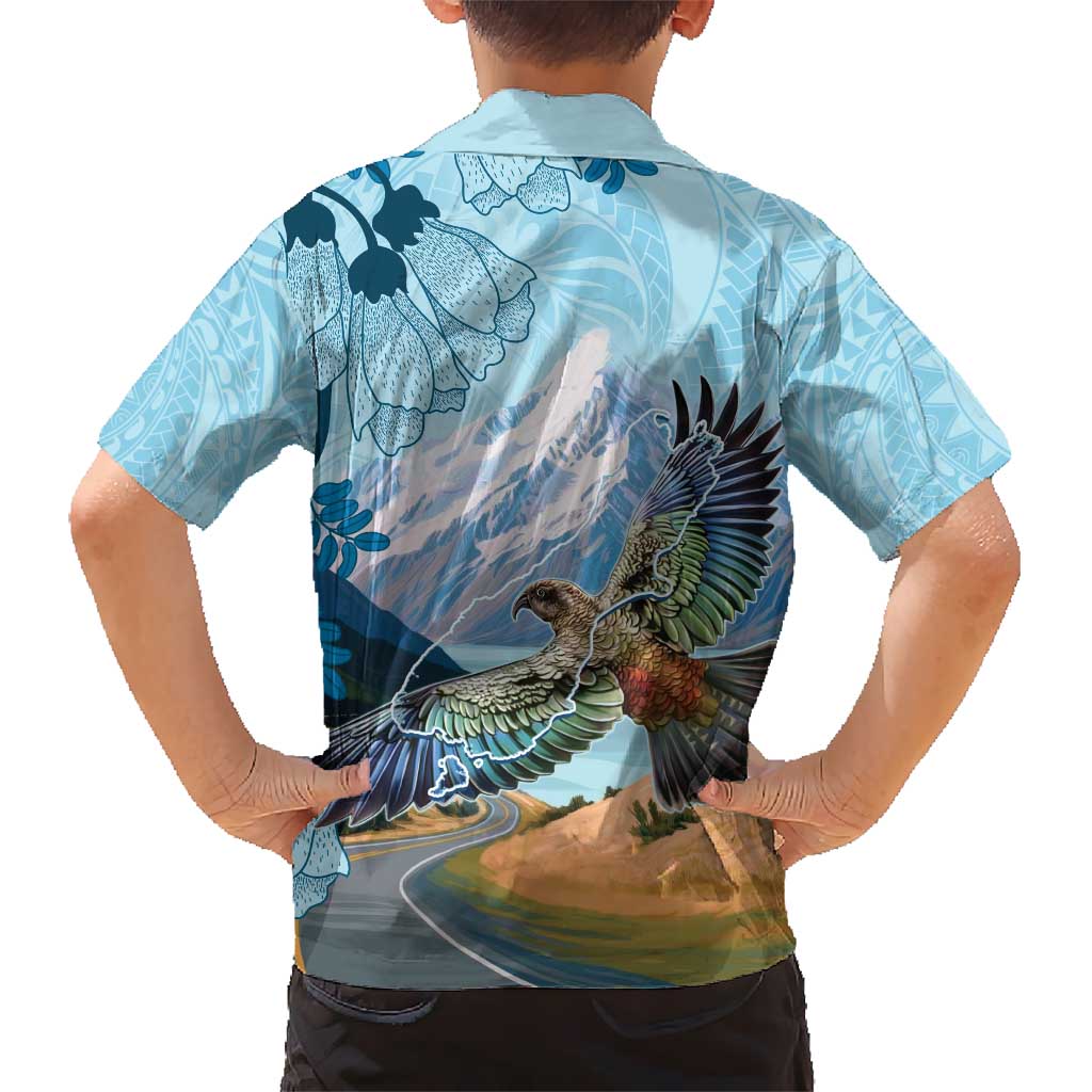 New Zealand South Island Hawaiian Shirt Te Waipounamu Aoraki Kea Bird LT14 - Polynesian Pride