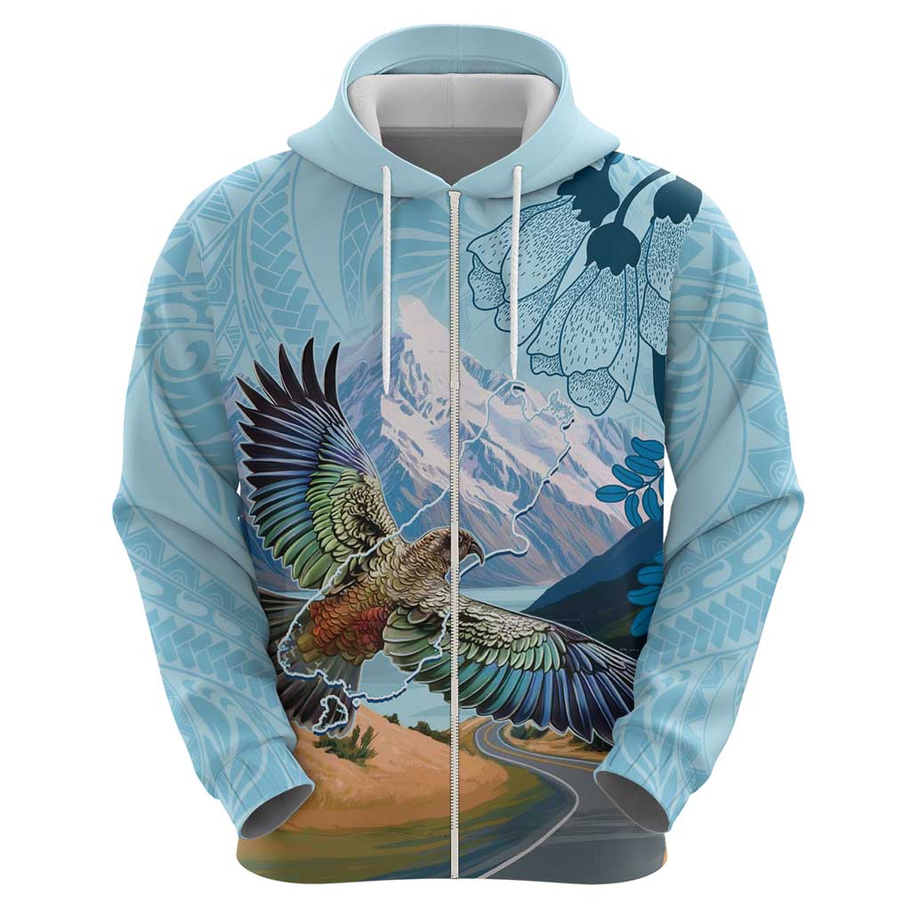 New Zealand South Island Hoodie Te Waipounamu Aoraki Kea Bird
