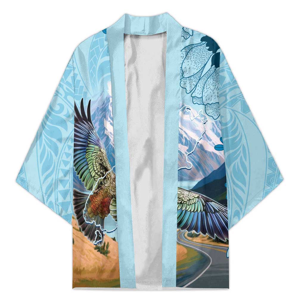 New Zealand South Island Kimono Te Waipounamu Aoraki Kea Bird - Polynesian Pride