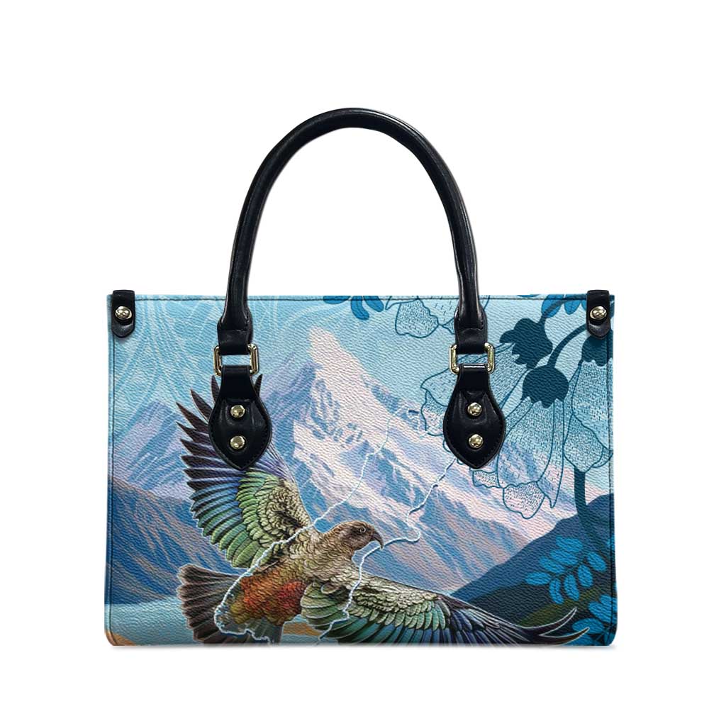 New Zealand South Island Leather Bag Te Waipounamu Aoraki Kea Bird - Polynesian Pride