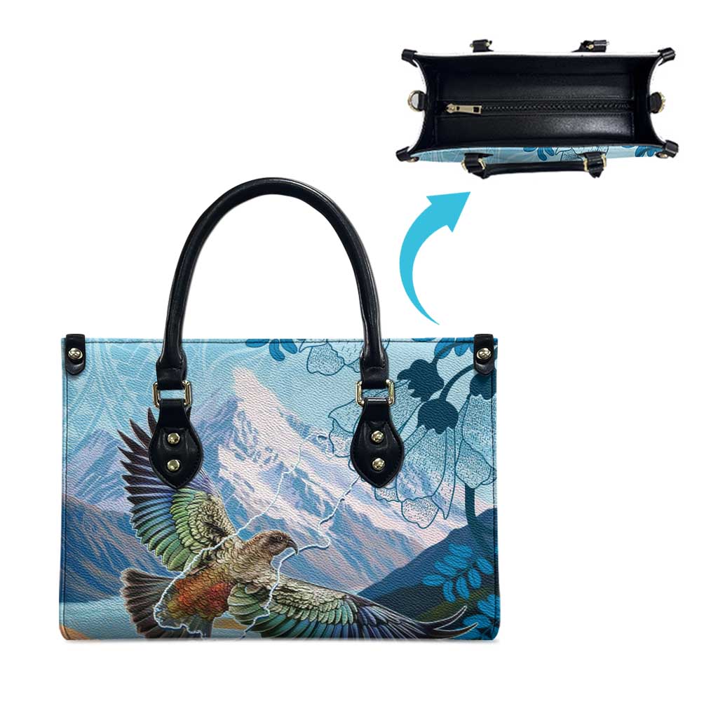 New Zealand South Island Leather Bag Te Waipounamu Aoraki Kea Bird - Polynesian Pride
