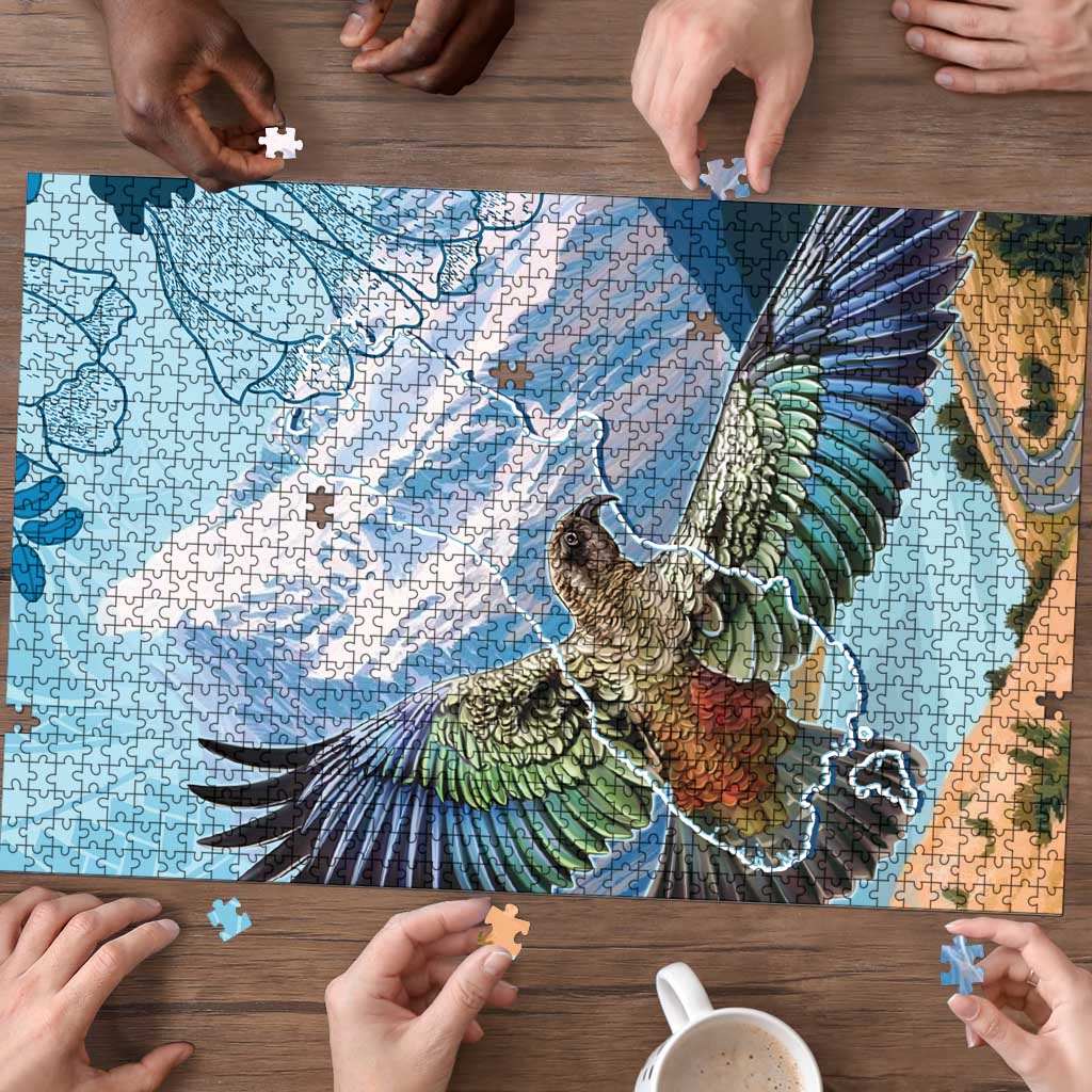 New Zealand South Island Puzzle Te Waipounamu Aoraki Kea Bird - Polynesian Pride