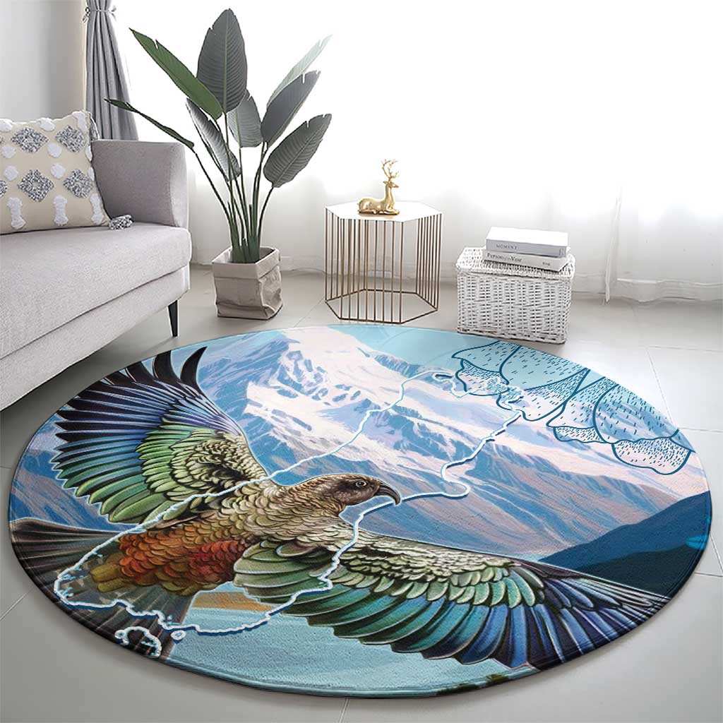 New Zealand South Island Round Carpet Te Waipounamu Aoraki Kea Bird