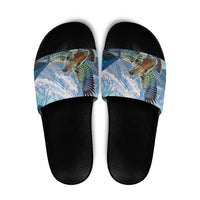 New Zealand South Island Slide Sandals Te Waipounamu Aoraki Kea Bird - Polynesian Pride