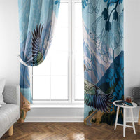New Zealand South Island Window Curtain Te Waipounamu Aoraki Kea Bird LT14 - Polynesian Pride