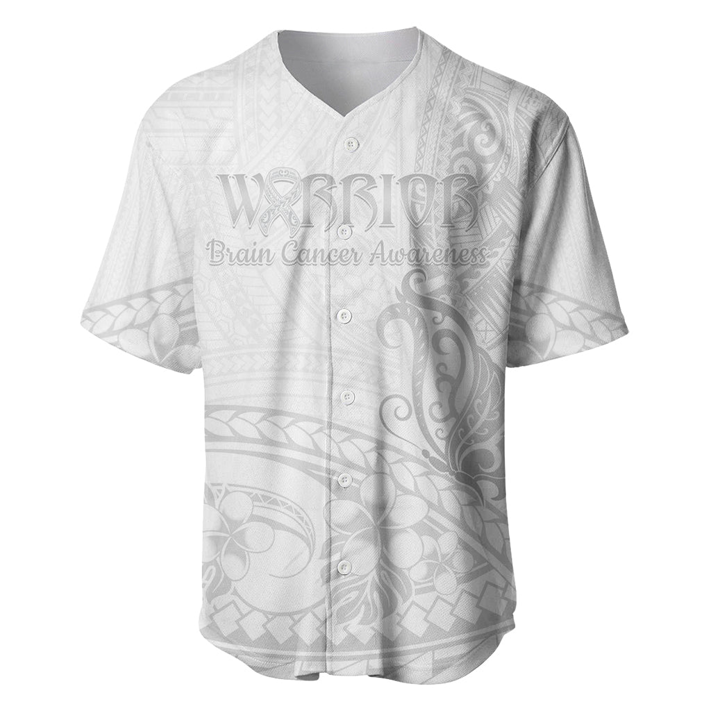 Polynesia Brain Cancer Awareness Baseball Jersey In May We Wear Grey