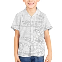 Polynesia Brain Cancer Awareness Family Matching Tank Maxi Dress and Hawaiian Shirt In May We Wear Grey