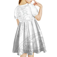 Polynesia Brain Cancer Awareness Kid Short Sleeve Dress In May We Wear Grey LT14 - Polynesian Pride