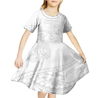 Polynesia Brain Cancer Awareness Kid Short Sleeve Dress In May We Wear Grey LT14 - Polynesian Pride
