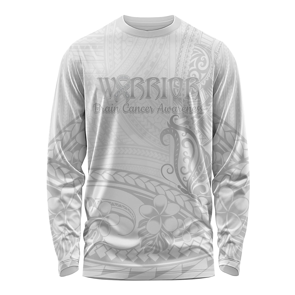 Polynesia Brain Cancer Awareness Long Sleeve Shirt In May We Wear Grey