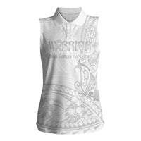 Polynesia Brain Cancer Awareness Women Sleeveless Polo Shirt In May We Wear Grey
