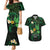 Polynesia Mental Health Awareness Couples Matching Mermaid Dress and Hawaiian Shirt Green Ribbon Be Kind To Your Mind