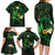 Polynesia Mental Health Awareness Family Matching Long Sleeve Bodycon Dress and Hawaiian Shirt Green Ribbon Be Kind To Your Mind