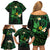 Polynesia Mental Health Awareness Family Matching Off Shoulder Short Dress and Hawaiian Shirt Green Ribbon Be Kind To Your Mind