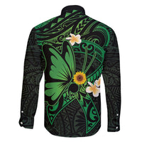 Polynesia Mental Health Awareness Family Matching Puletasi and Hawaiian Shirt Green Ribbon Be Kind To Your Mind LT14 - Polynesian Pride