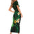 Polynesia Mental Health Awareness Family Matching Short Sleeve Bodycon Dress and Hawaiian Shirt Green Ribbon Be Kind To Your Mind