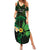 Polynesia Mental Health Awareness Family Matching Summer Maxi Dress and Hawaiian Shirt Green Ribbon Be Kind To Your Mind