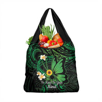 Polynesia Mental Health Awareness Grocery Bag Green Ribbon Be Kind To Your Mind LT14 1-pack One Size Green - Polynesian Pride