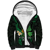 Polynesia Mental Health Awareness Sherpa Hoodie Green Ribbon Be Kind To Your Mind LT14 Unisex Green - Polynesian Pride