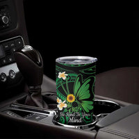 Polynesia Mental Health Awareness Tumbler Cup Green Ribbon Be Kind To Your Mind LT14 - Polynesian Pride