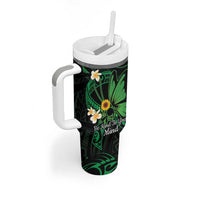 Polynesia Mental Health Awareness Tumbler With Handle Green Ribbon Be Kind To Your Mind LT14 - Polynesian Pride