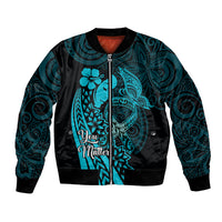 Polynesia World Ovarian Cancer Day Bomber Jacket You Matter Polynesian Women LT14 Unisex Teal - Polynesian Pride
