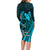 Polynesia World Ovarian Cancer Day Family Matching Long Sleeve Bodycon Dress and Hawaiian Shirt You Matter Polynesian Women