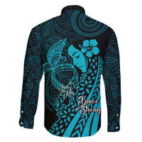 Polynesia World Ovarian Cancer Day Family Matching Tank Maxi Dress and Hawaiian Shirt You Matter Polynesian Women