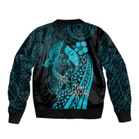Polynesia World Ovarian Cancer Day Sleeve Zip Bomber Jacket You Matter Polynesian Women LT14 - Polynesian Pride