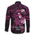 Polynesia Breast Cancer Awareness Family Matching Mermaid Dress and Hawaiian Shirt Pink Ribbon No One Fights Alone - Black