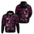 Polynesia Breast Cancer Awareness Hoodie Pink Ribbon No One Fights Alone - Black