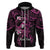 Polynesia Breast Cancer Awareness Hoodie Pink Ribbon No One Fights Alone - Black