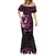 Polynesia Breast Cancer Awareness Mermaid Dress Pink Ribbon No One Fights Alone - Black