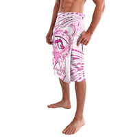 Polynesia Breast Cancer Awareness Lavalava Pink Ribbon No One Fights Alone - White LT14 - Polynesian Pride