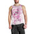 Polynesia Breast Cancer Awareness Men Tank Top Pink Ribbon No One Fights Alone - White