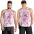 Polynesia Breast Cancer Awareness Men Tank Top Pink Ribbon No One Fights Alone - White