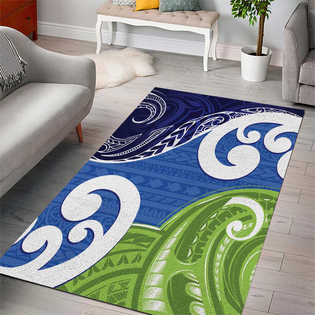 Southland New Zealand Area Rug Maori Koru Flag Color