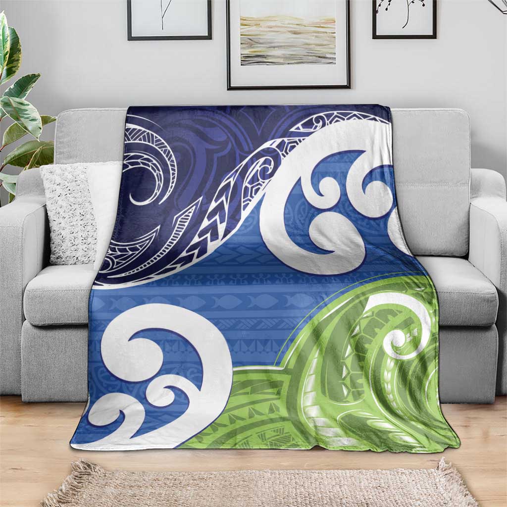 Southland New Zealand Blanket Maori Koru Flag Color