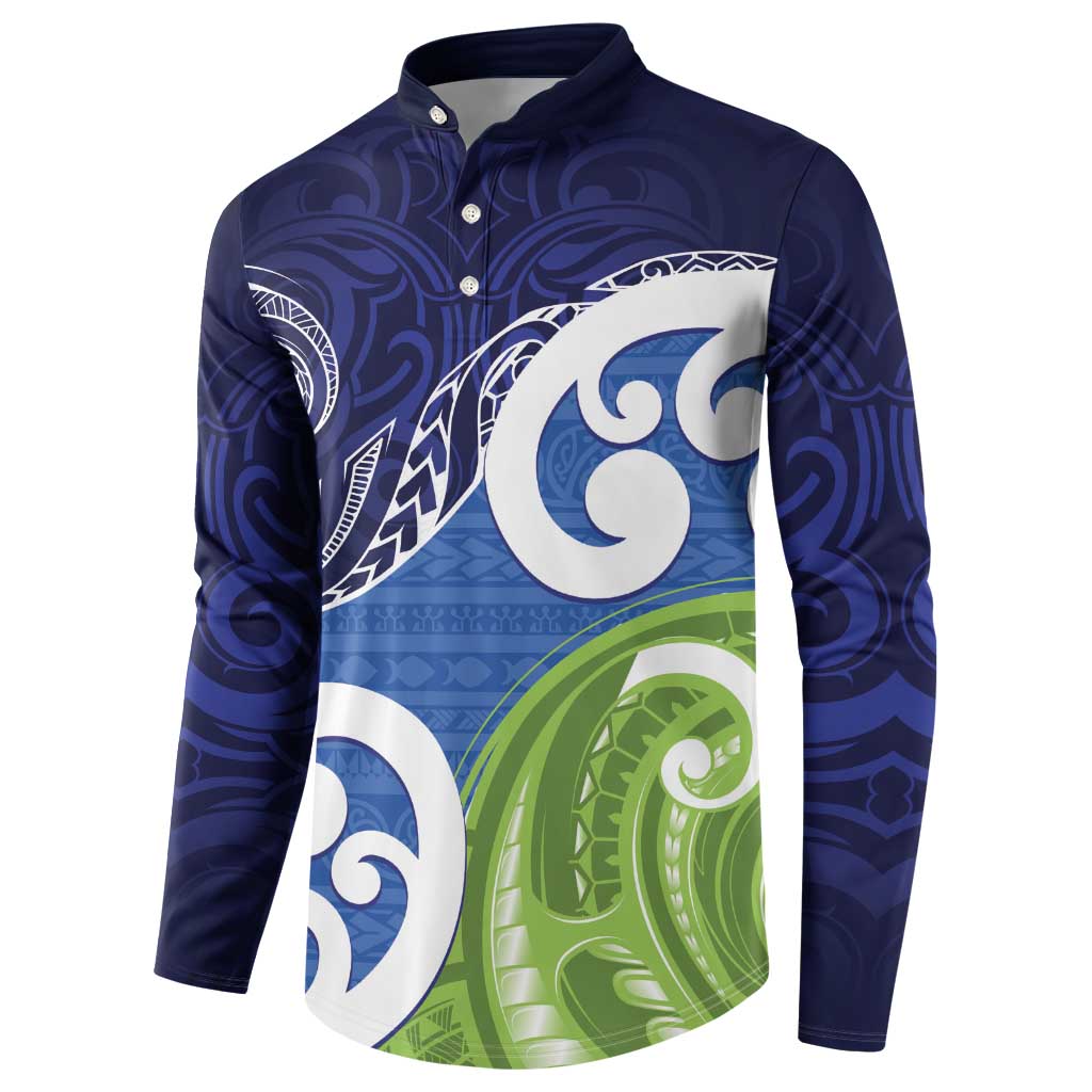 Southland New Zealand Button Sweatshirt Maori Koru Flag Color